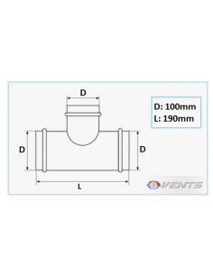 T Metal Ventilation -Ø 100mm