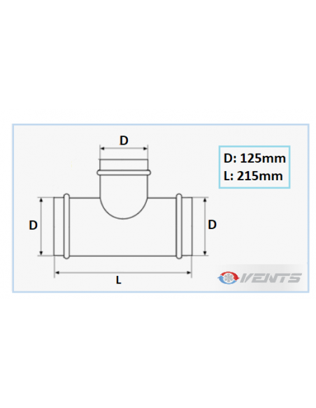 T Metal Ventilation - Ø 125mm