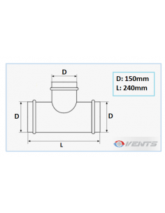 T Metal Ventilation - Ø 150mm