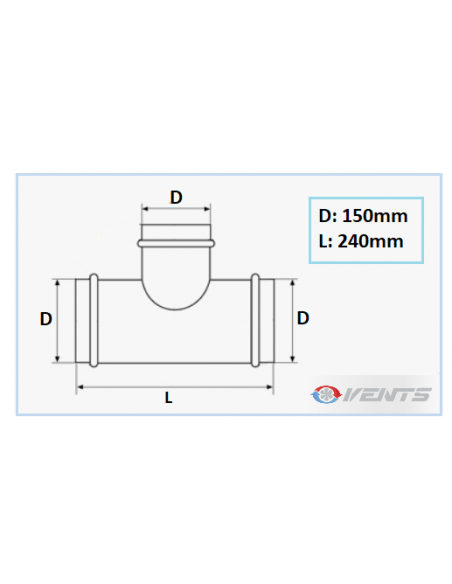 T Metal Ventilation - Ø 150mm