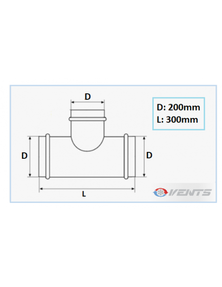 T Metal Ventilation -Ø 200mm