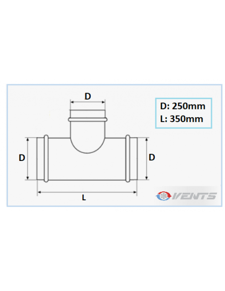 T Metal Ventilation - Ø 250mm