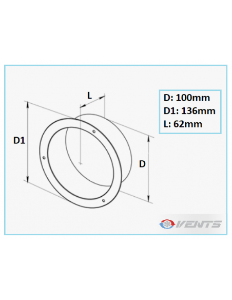 Flange Metal Ø 100 Mm