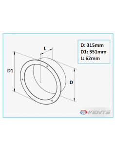 Flange Metal Ø 315 Mm