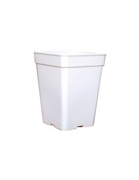 Pot Carre Blanc 23 X 23 X 27,5 Cm - 11 L (fond Drainant)