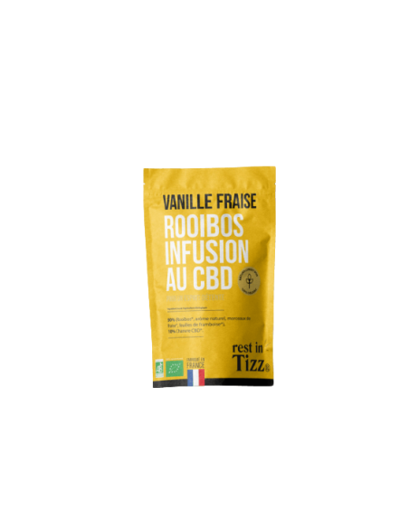 Vanille Fraise - Rooibos Infusion Cbd Bio - 50 Gr