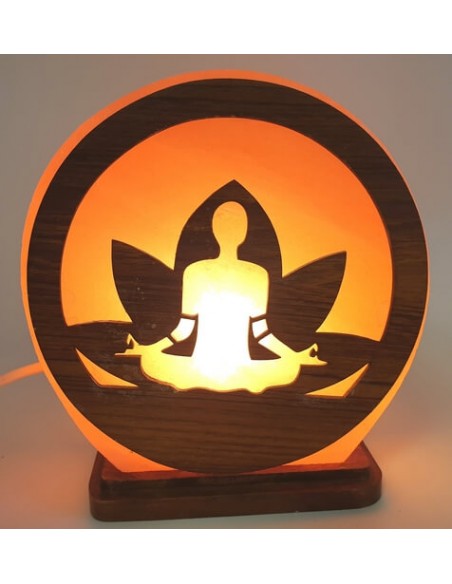 Lampe De Sel Bouddha Lotus Meditation