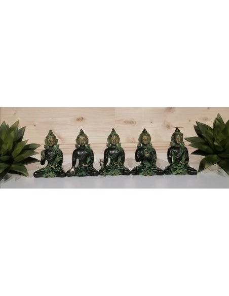 Lot 5 Statues Bouddha 7,5 Cm 1 Kg