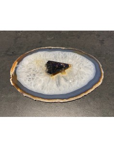 Pendule Orgonite Tourmaline Noire Facette Avec Sachet