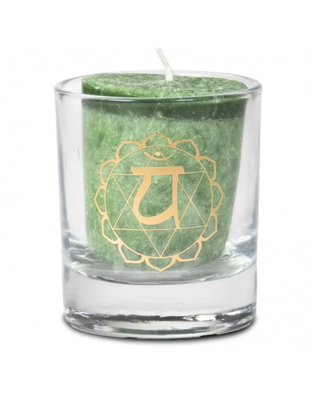 Bougie Parfumee 4°chakra Verte