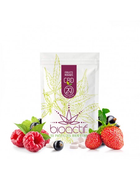 Sachet 30 Pastilles Cbd Fruits Rouges 20mg