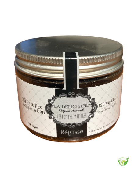 La Delicieuse 30 Pastilles Reglisse Cbd 40mg