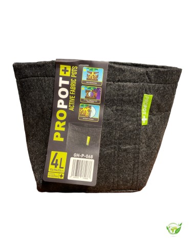 Pot Textile Propot Noir 4 L - 15x15x19cm