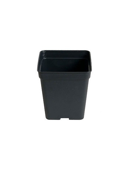 Pot Carre Noir 11 X11 X12 Cm (fond Drainant)