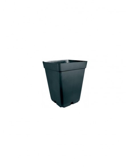 Pot Carre Noir 15 X 15 X 20 Cm - 3 L (fond Drainant)