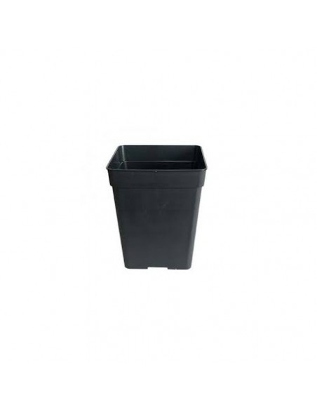 Pot Carre Noir 20 X 20 X 27,5 Cm - 7 L (fond Drainant)