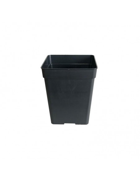 Pot Carre Noir 23 X 23 X 27,5 Cm - 11 L (fond Drainant)