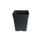 Pot Carre Noir 23 X 23 X 27,5 Cm - 11 L (fond Drainant)