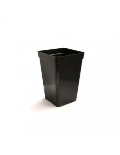 Pot Carre Noir 27 X 27 X 40 Cm - 20 L (fond Drainant)