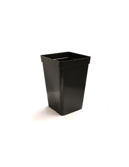 Pot Carre Noir 27 X 27 X 40 Cm - 20 L (fond Drainant)