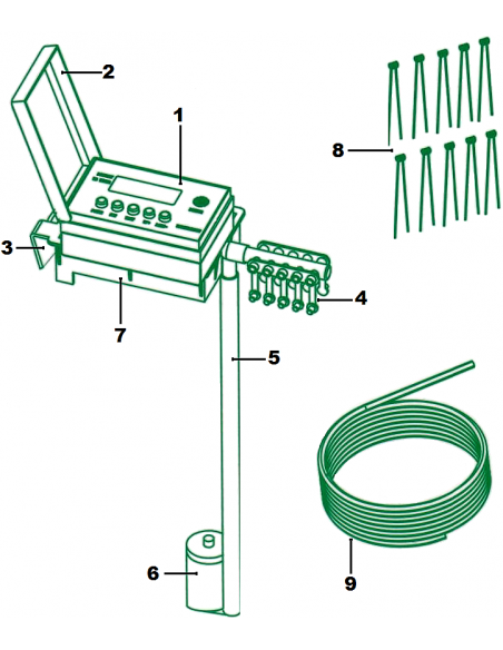 Kit D'irrigation Automatique 10 Plantes Avec Pompe Et Progra